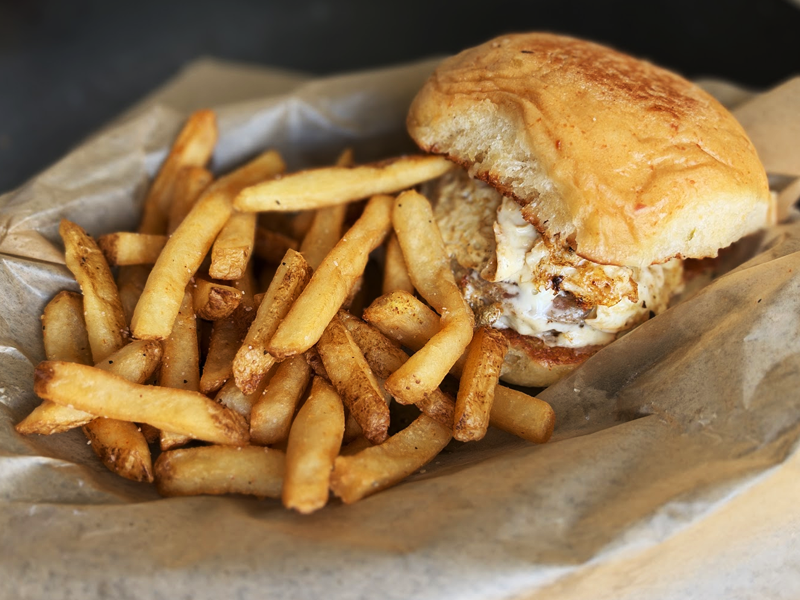 Breakfast Burger at JD’s Hamburgers
